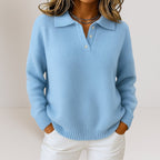 Soft Knit Collared Sweater