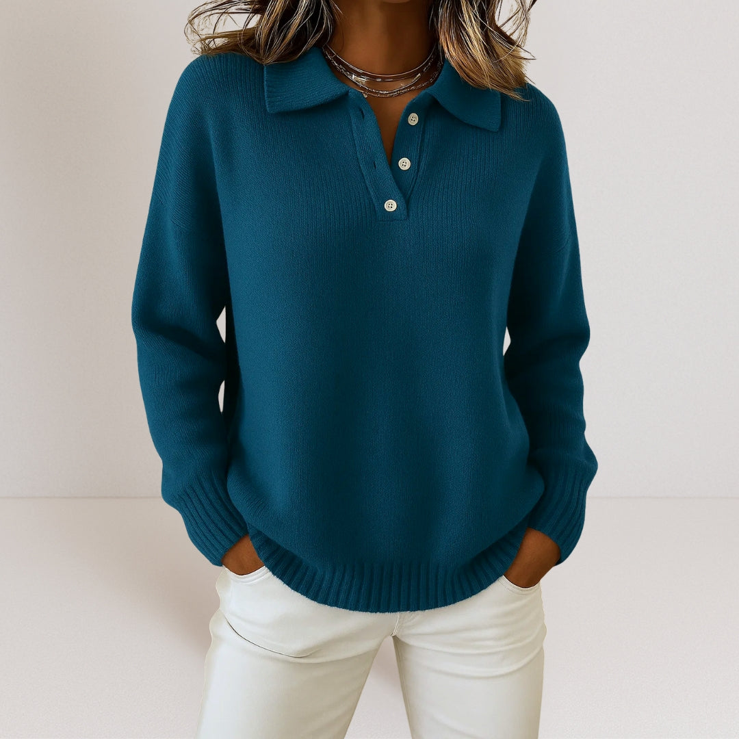Soft Knit Collared Sweater
