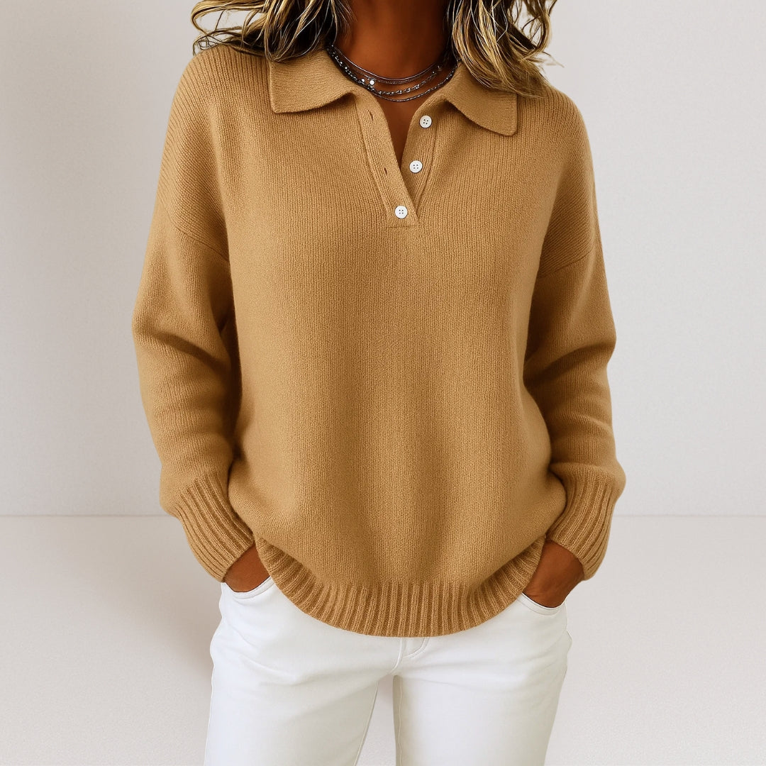 Soft Knit Collared Sweater