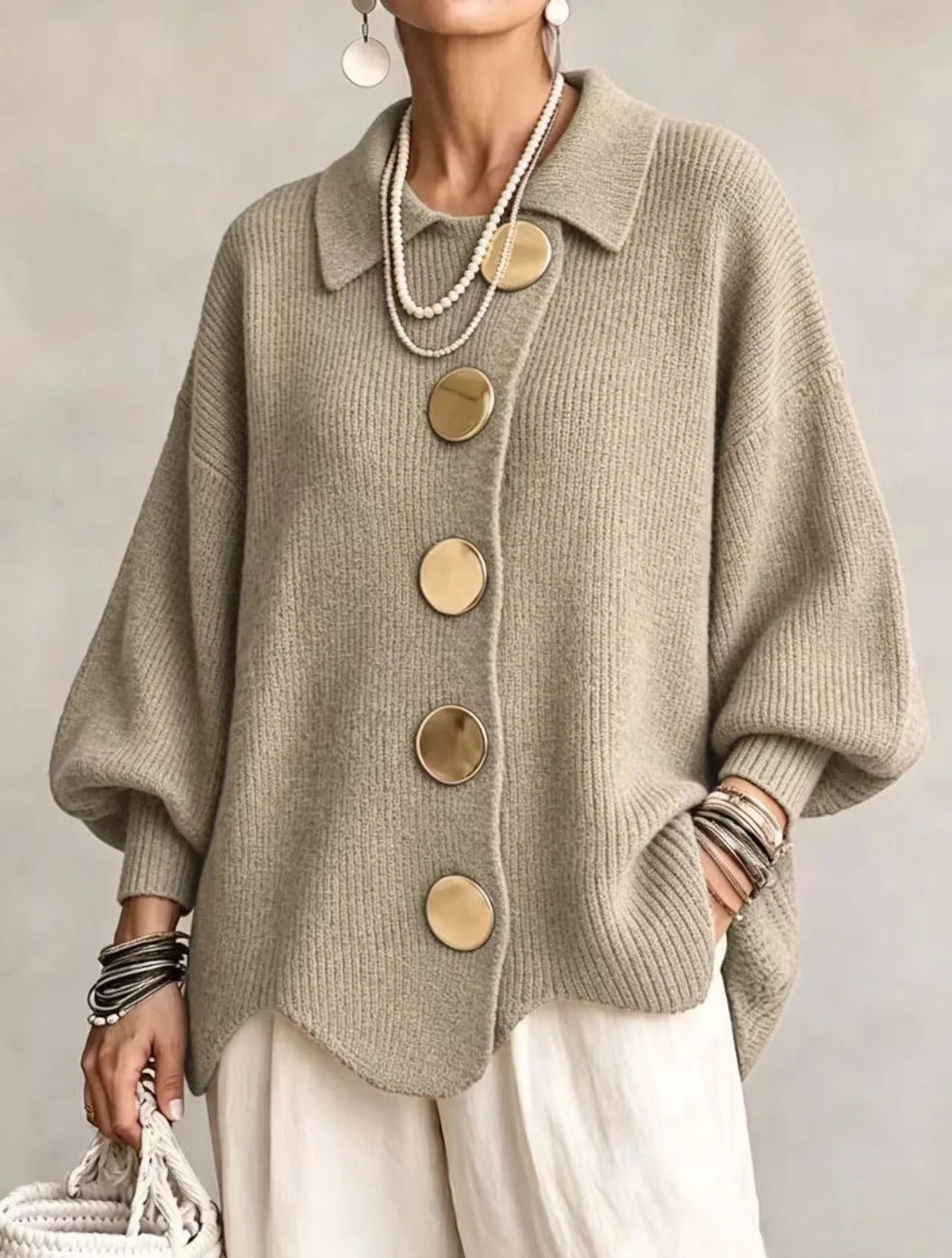 Scalloped Hem Cardigan