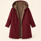 Sherpa-Lined Hooded Coat