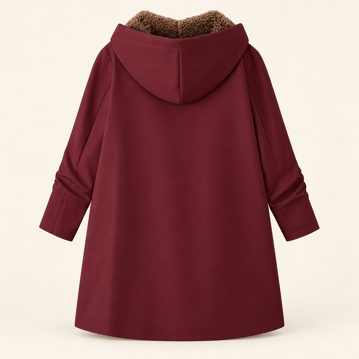 Sherpa-Lined Hooded Coat