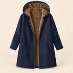 Sherpa-Lined Hooded Coat