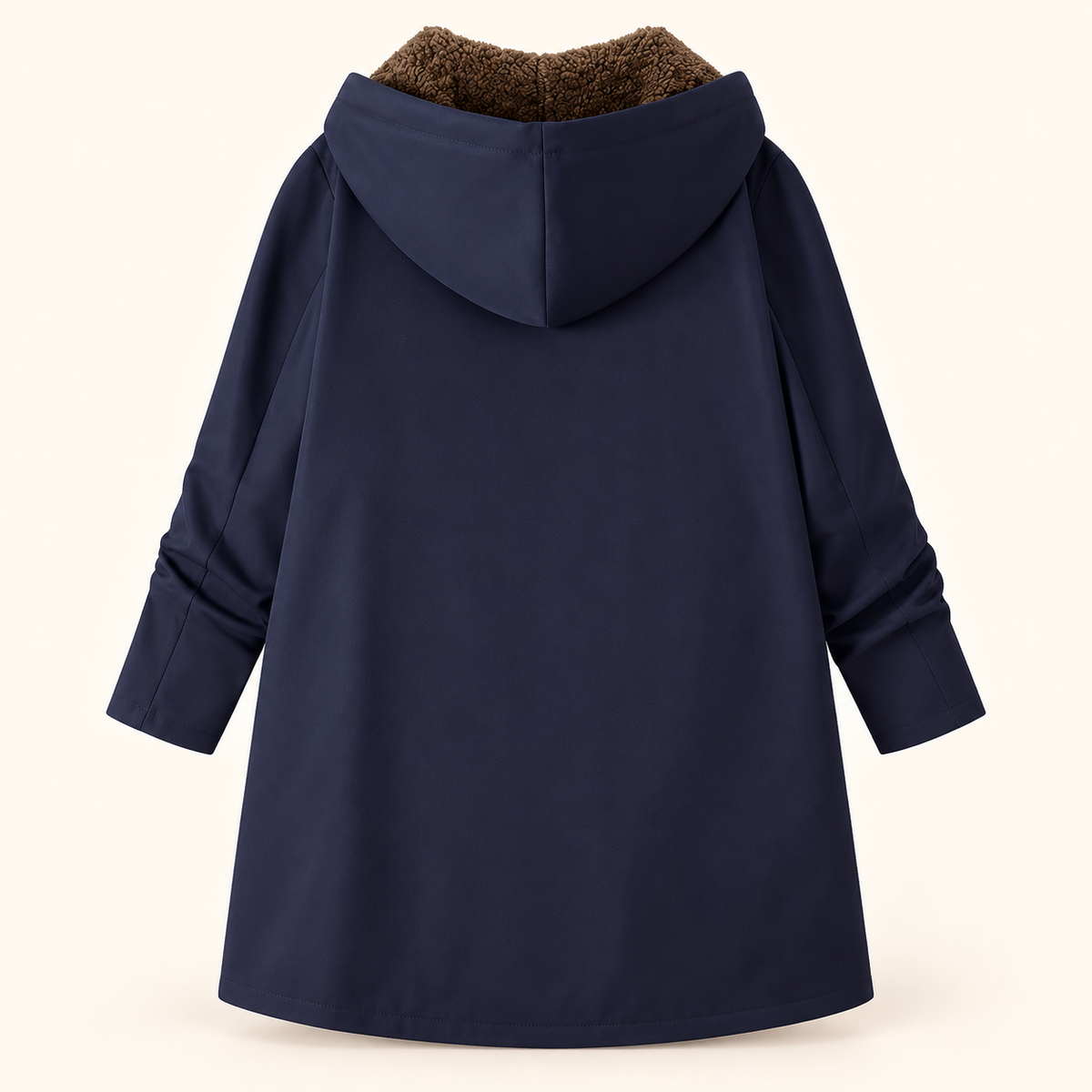 Sherpa-Lined Hooded Coat