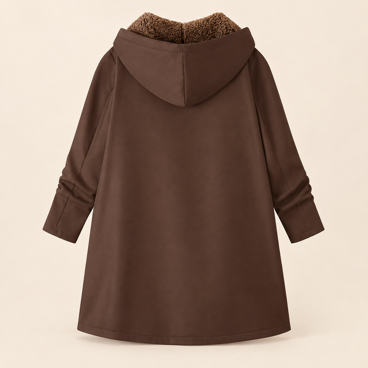 Sherpa-Lined Hooded Coat
