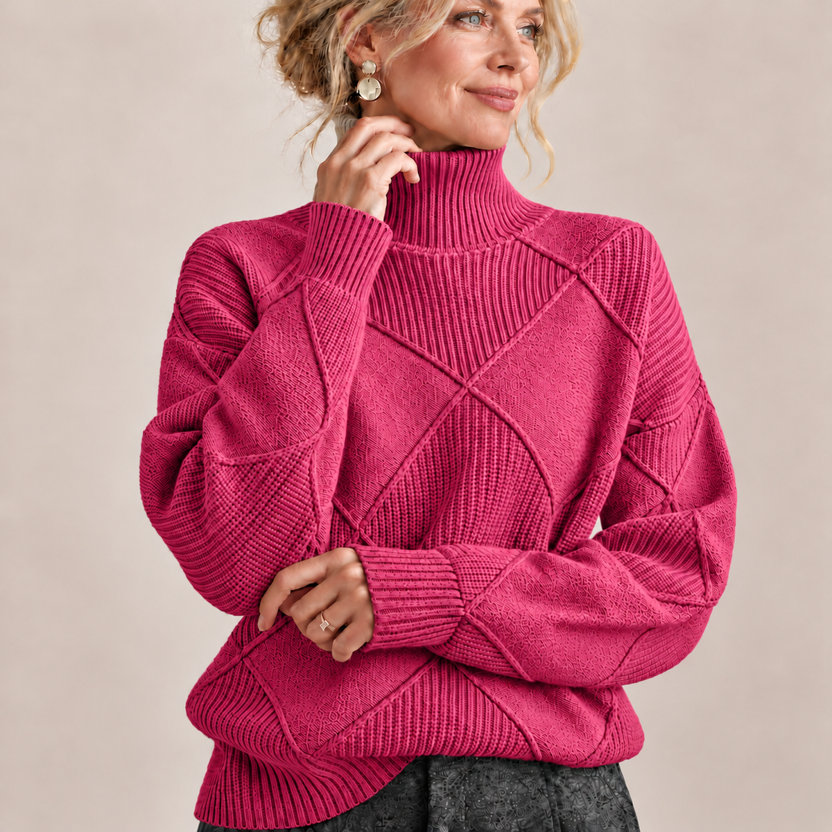 Turtle-Neck Long Sleeve Sweater