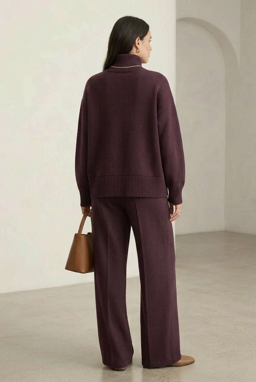 High-Neck and Wide-Leg