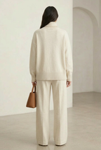 High-Neck and Wide-Leg