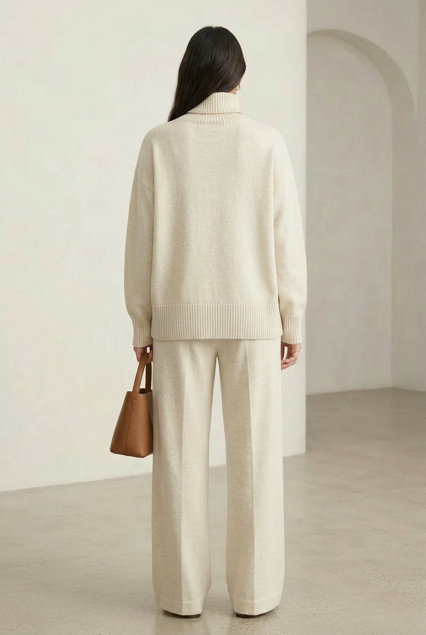 High-Neck and Wide-Leg