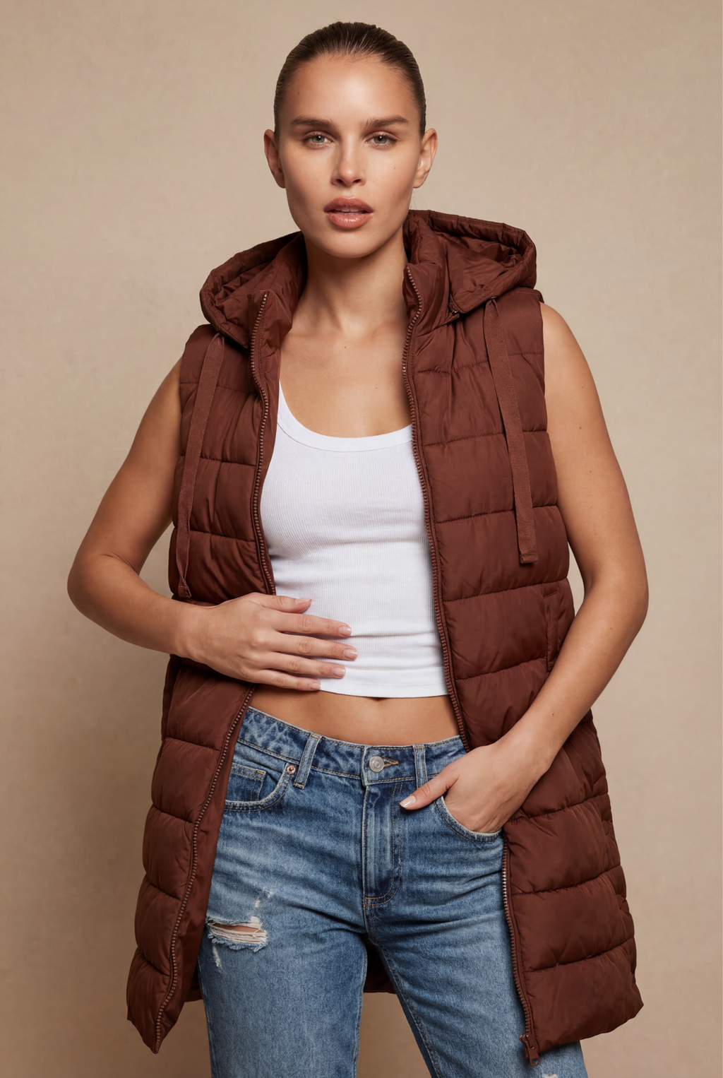 RAIN | Hood Long Puffer