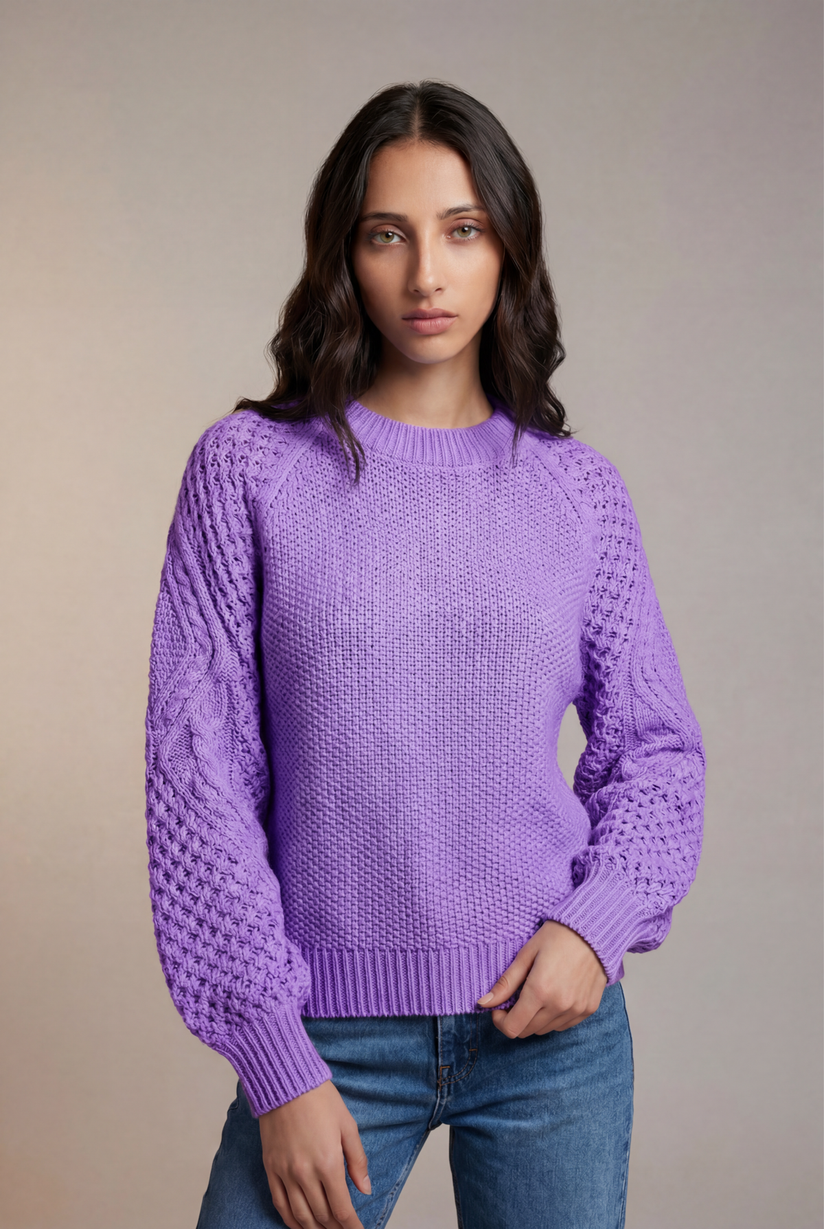 Textured Knit Sweater