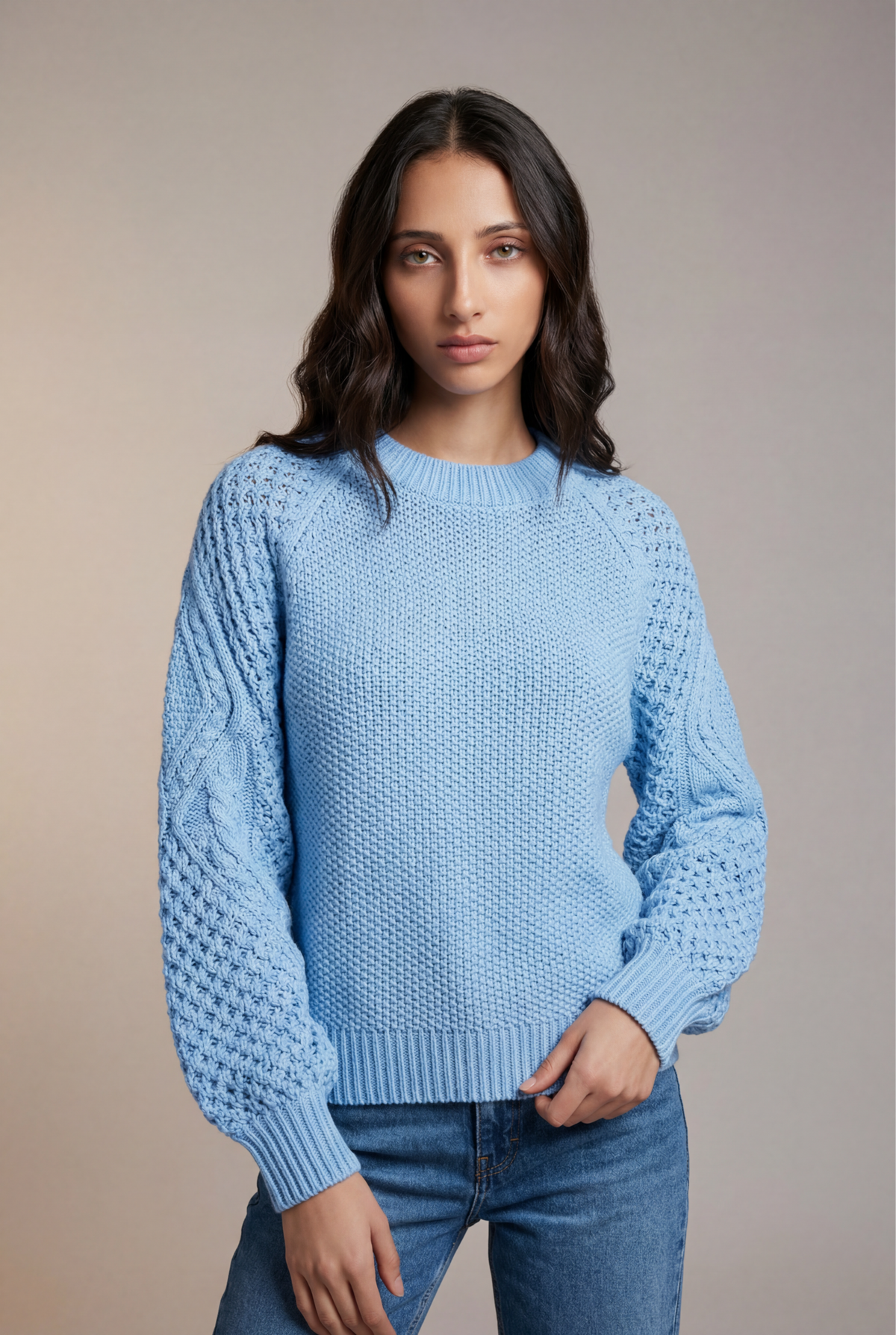 Textured Knit Sweater