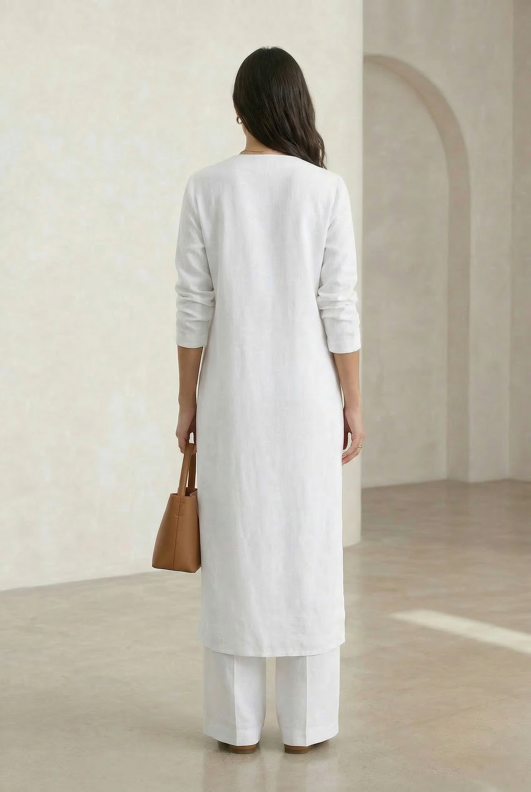 Comfy Two-Piece Set Flowy Blouse and Wide-Leg