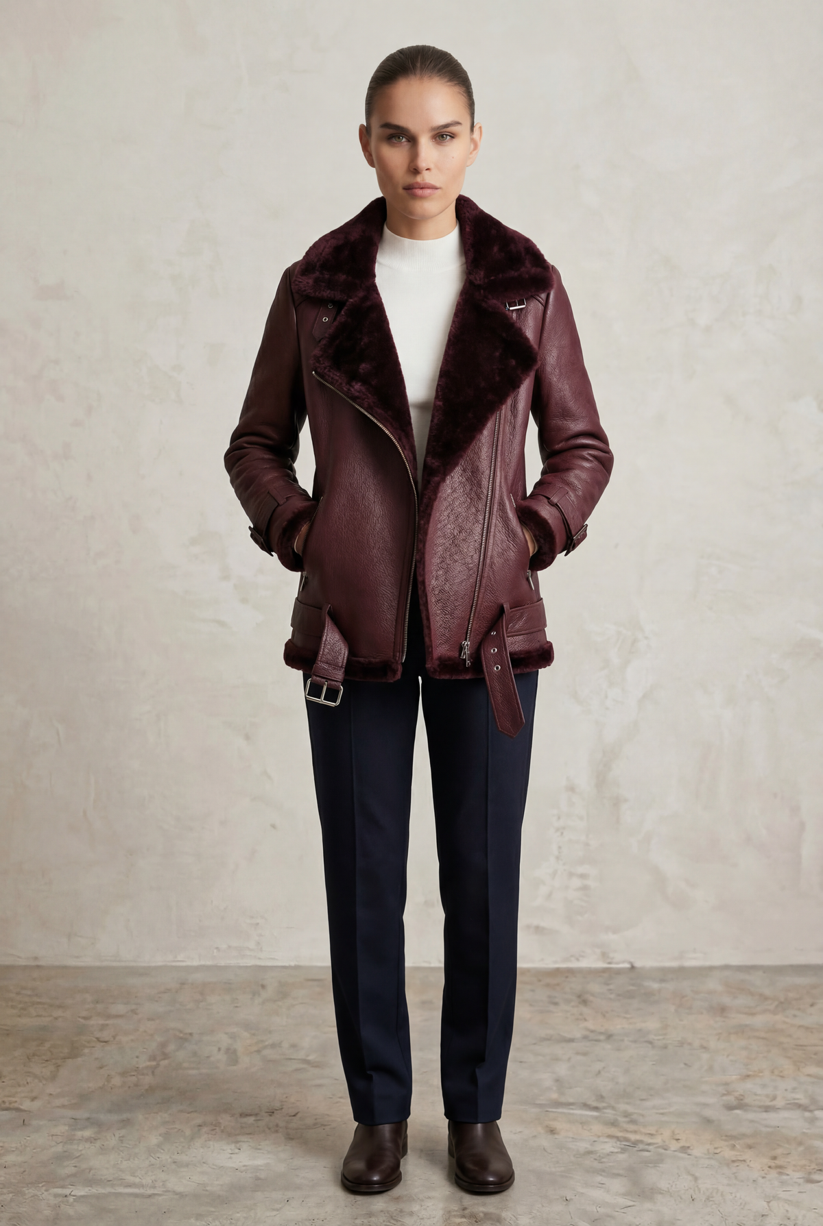 Shearling Biker Jacket