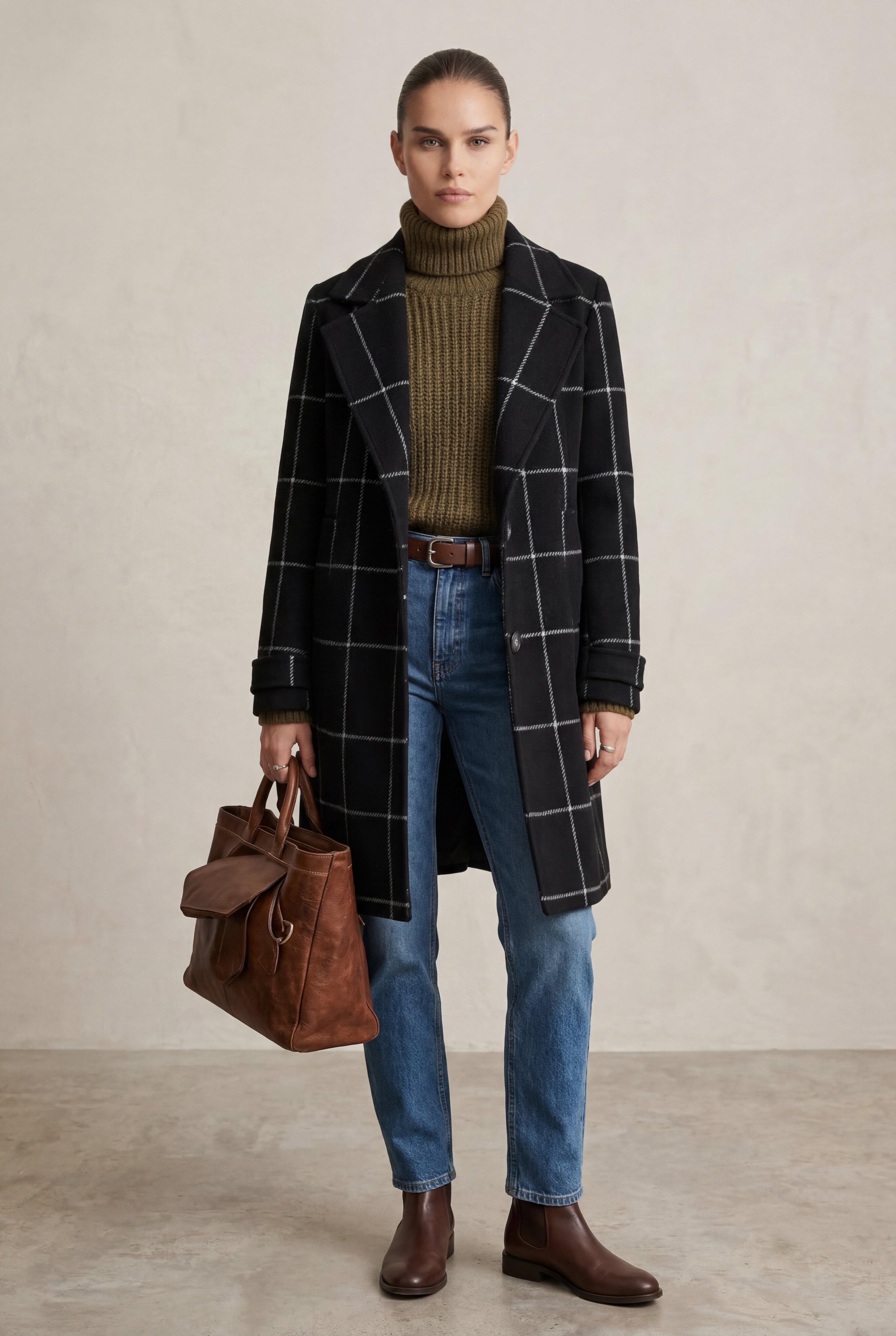SIENNA | Checked Tailored Coat