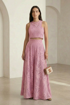 Embroidered Maxi Skirt Set