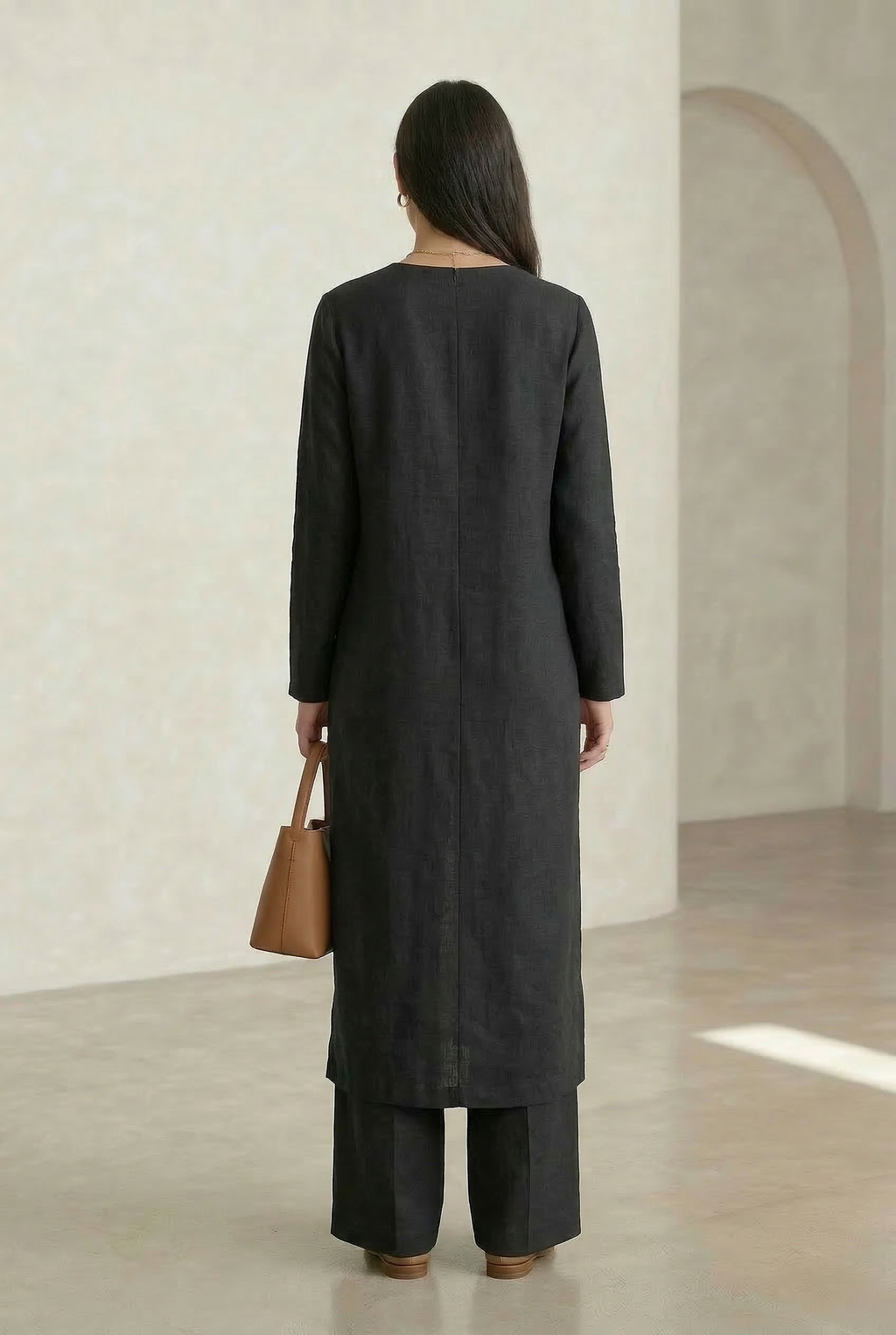 Comfy Two-Piece Set Flowy Blouse and Wide-Leg