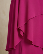 Elegant Two-Piece Set | Flowing Layered Top and Wide-Leg Trousers
