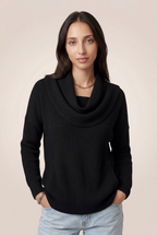 Draped Cowl Neck Sweater