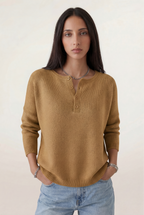Soft Henley Knit Sweater