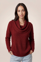 Draped Cowl Neck Sweater