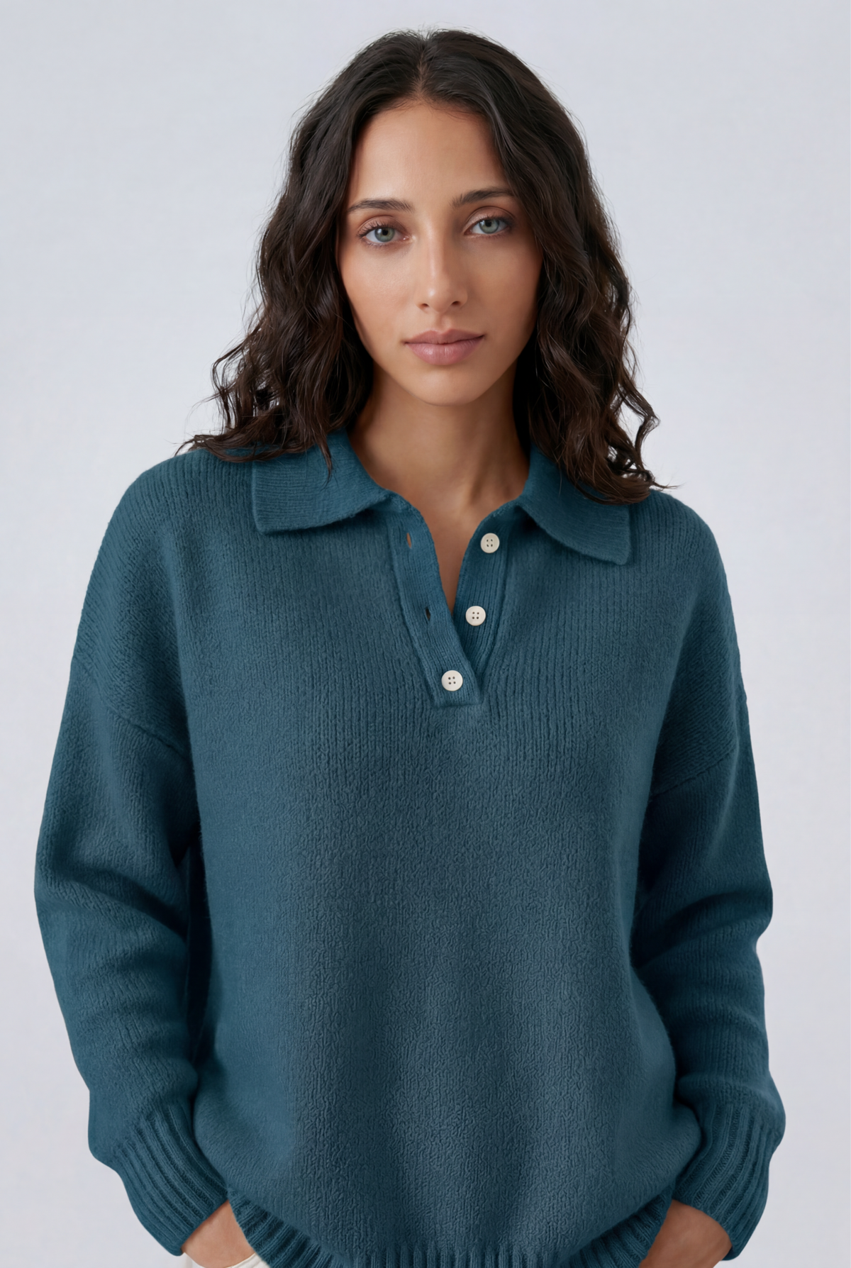 Knit Polo Sweater