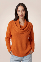 Draped Cowl Neck Sweater