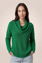 Draped Cowl Neck Sweater