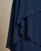 Elegant Two-Piece Set | Flowing Layered Top and Wide-Leg Trousers