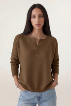 Soft Henley Knit Sweater