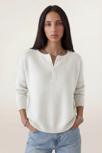 Soft Henley Knit Sweater