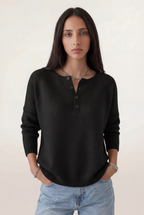 Soft Henley Knit Sweater