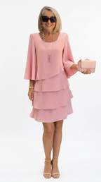 Catherine | Elegant Comfort Ruffle Dress