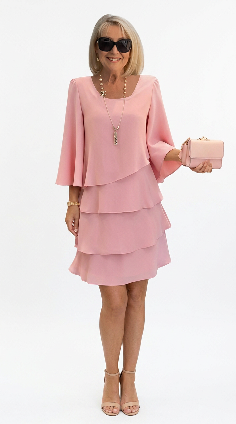 Catherine | Elegant Comfort Ruffle Dress