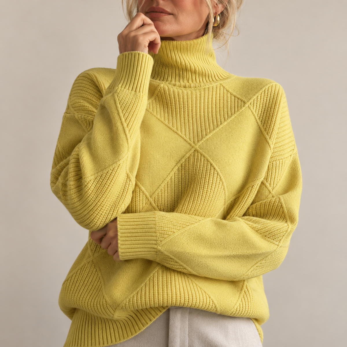 Turtle-Neck Long Sleeve Sweater