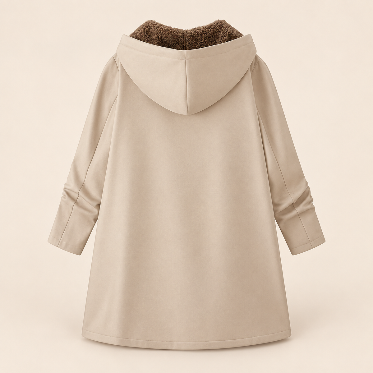 Sherpa-Lined Hooded Coat