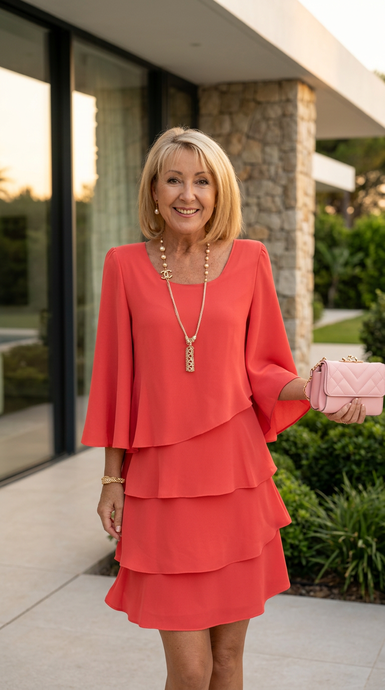 Catherine | Elegant Comfort Ruffle Dress