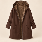 Sherpa-Lined Hooded Coat