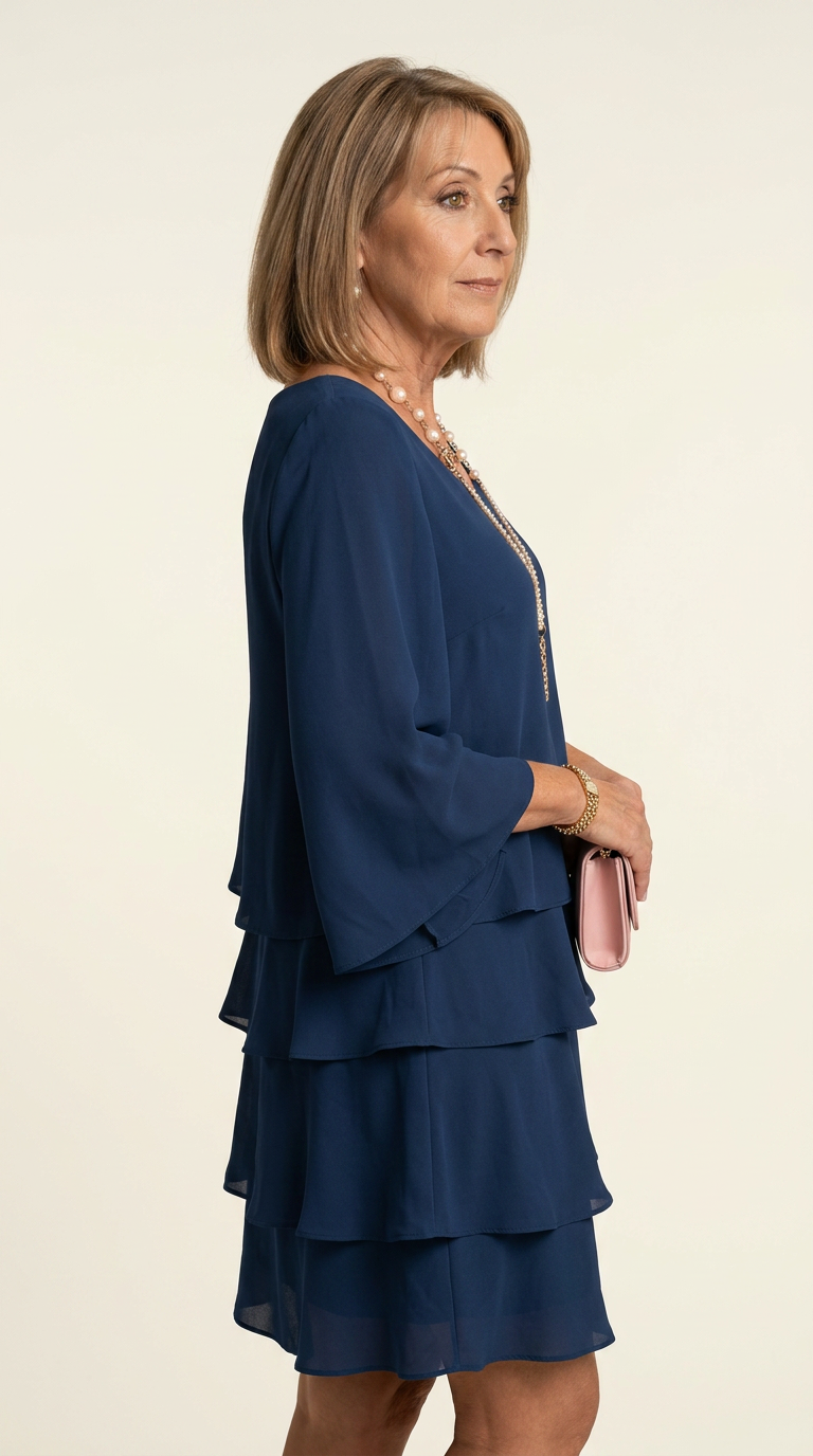 Catherine | Elegant Comfort Ruffle Dress