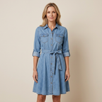 Yara | Long Sleeve Denim Dress