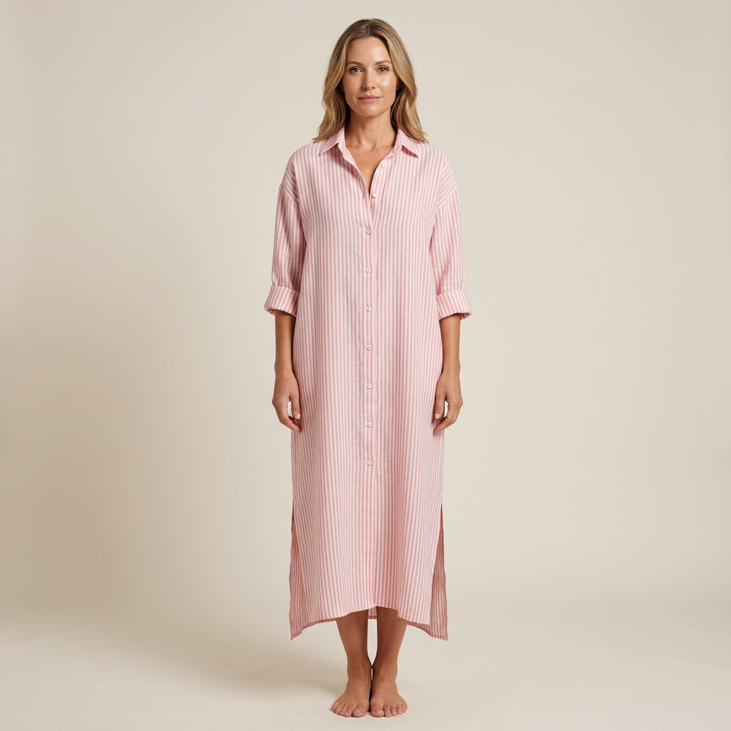 Sunna | Striped Shirt Beach Dress
