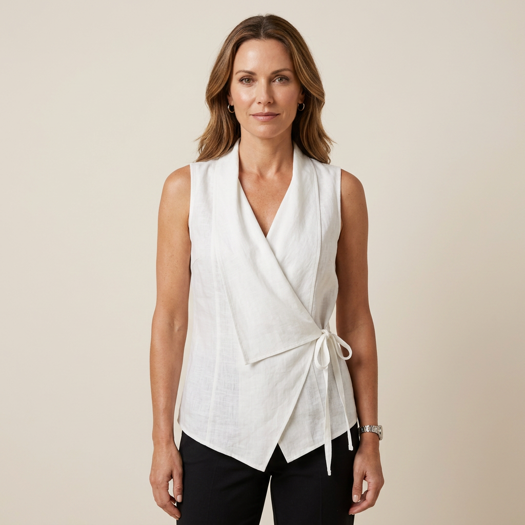 Brenda | Wide Strap Cross Top with Bow