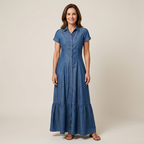 Mandy | Long Denim Dress