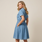 Colette | Short Sleeve Denim Dress