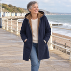 Sherpa-Lined Hooded Coat
