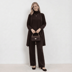 Cardigan Knit Top & Trousers Set