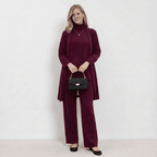 Cardigan Knit Top & Trousers Set