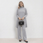 Cardigan Knit Top & Trousers Set