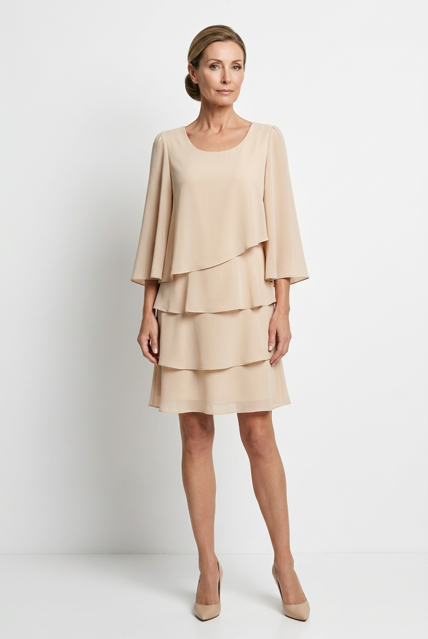 Catherine | Elegant Comfort Ruffle Dress