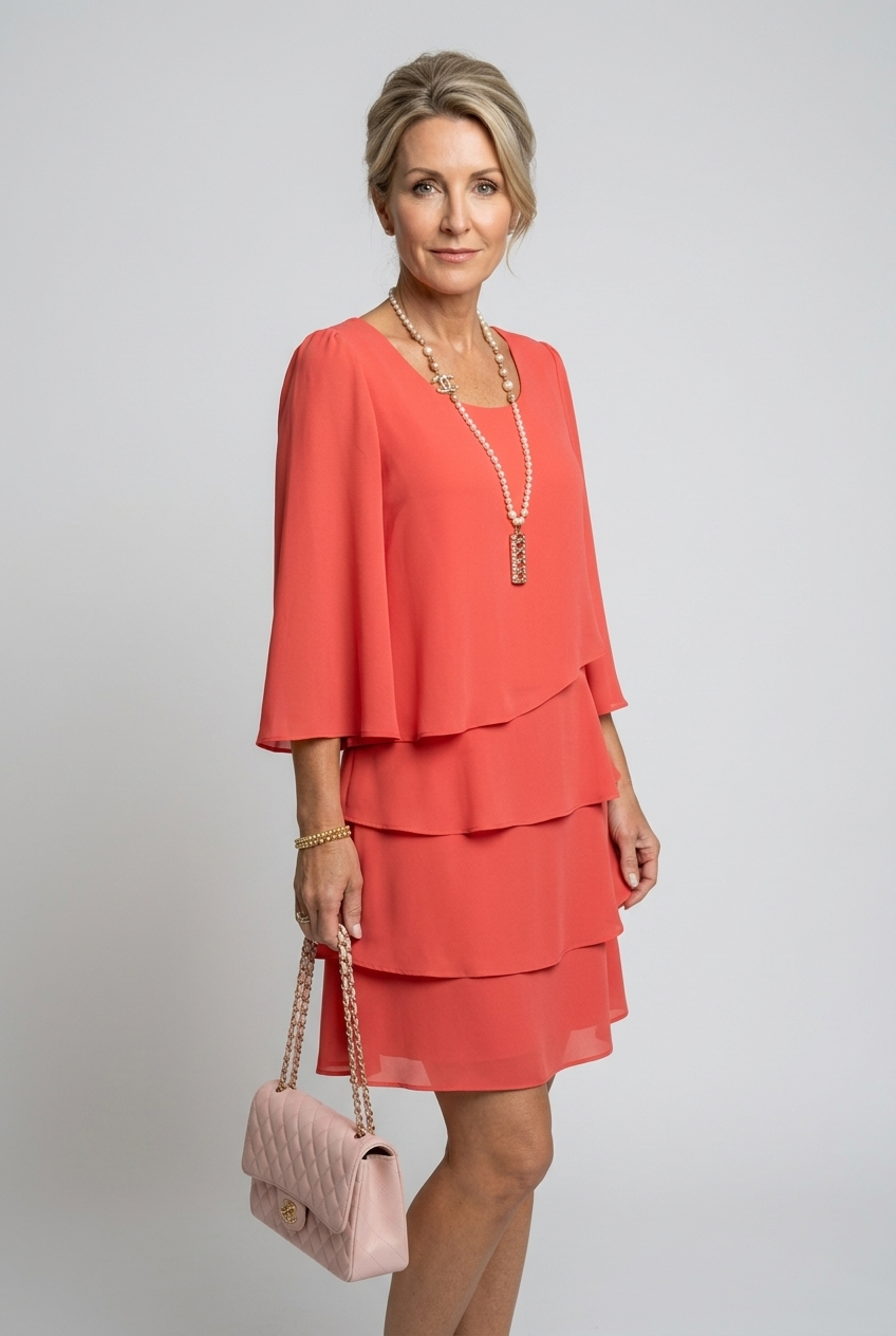 Catherine | Elegant Comfort Ruffle Dress